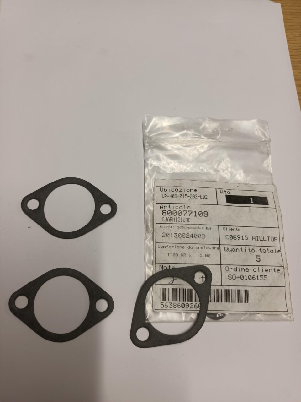 HUSQVARNA GASKET 800077109