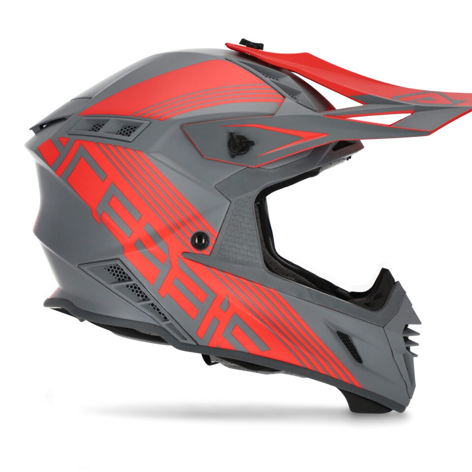 ACERBIS X-TRACK VTR HELMET GREY/RED 0023901.295.068- L