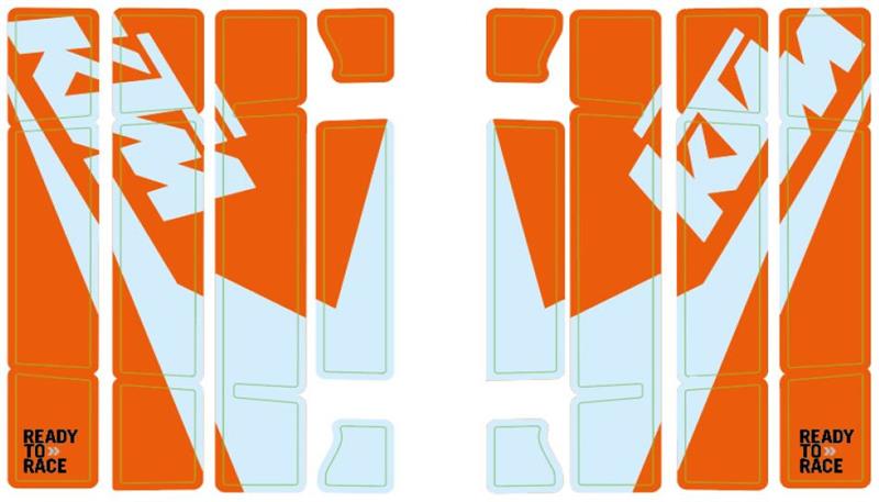 Radiator protection grille sticker kit